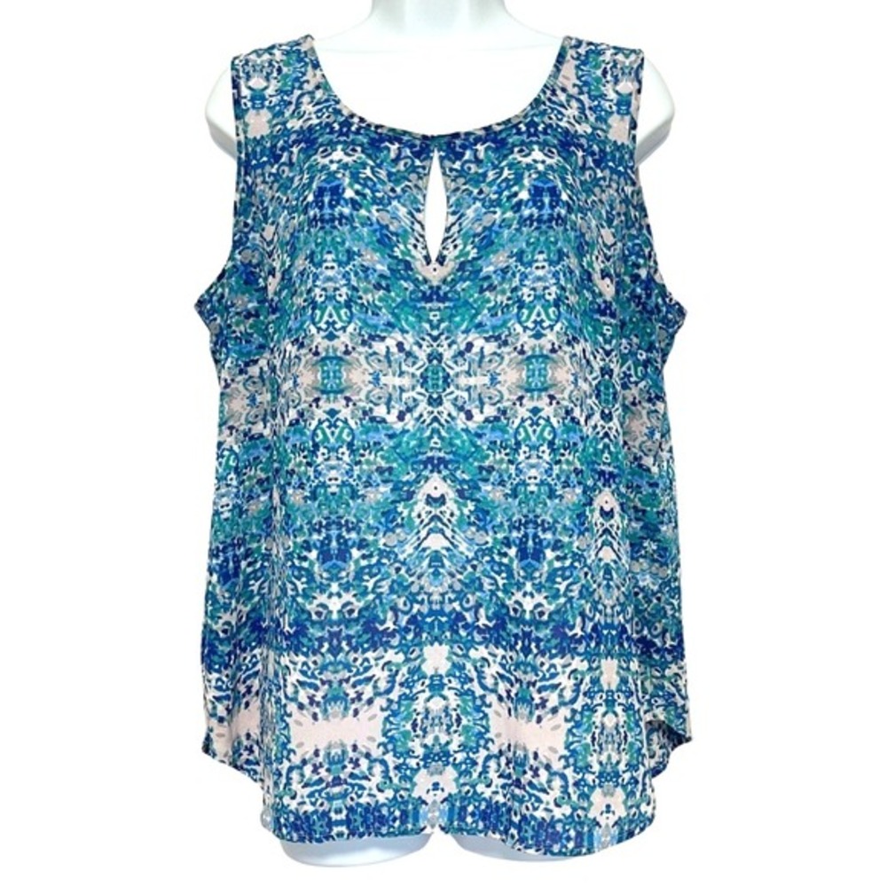 Rose‎ & Olive Sleeveless Top Womens XL Light Feminine Shell Blouse Boho Chic